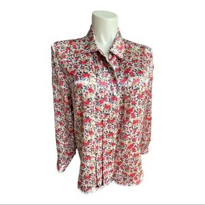 Leslie Fay haberdashery VINTAGE button down TOP SIZE 16